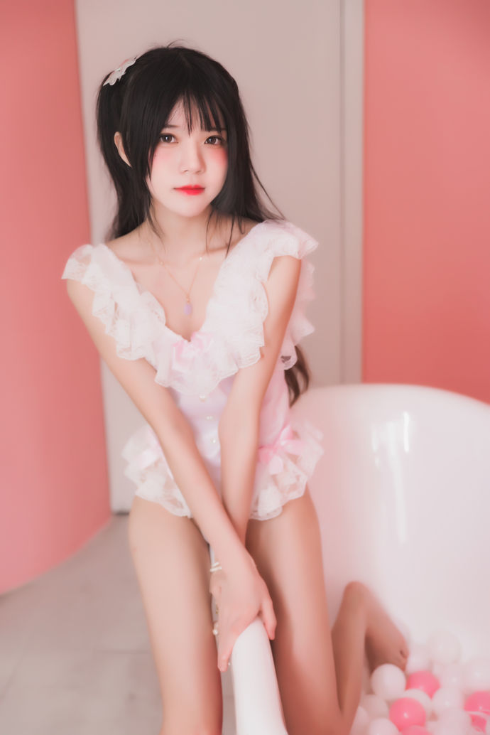 桜桃喵 – 冬眠系列-粉色浴缸[57P-720MB]-喵纪元